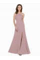 Stretch Crepe Jewel Neck Sleeveless Keyhole Back Long Prom Dress / Bridesmaid Dress Kent