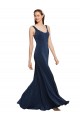 Stretch Crepe Round Neck Sleeveless Low Back Long Prom Dress / Bridesmaid Dress Kent