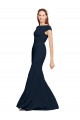 Stretch Crepe Boat Neck Sleeveless Open Back Long Formal Evening Gown / Prom Dress / Bridesmaid Dress Kent