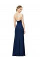 Stretch Crepe Strapless Sleeveless Low Back Black Long Formal Dress / Bridesmaid Dress Kent