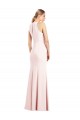 Stretch Crepe V-Neck Sleeveless Keyhole Back Long Semi Formal Evening Dress / Prom Dress / Bridesmaid Dress Kent