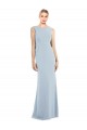 Stretch Crepe Bateau Neck Sleeveless Backless Long Semi Formal Evening Dress / Prom Dress / Bridesmaid Dress Kent