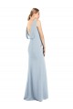 Stretch Crepe Bateau Neck Sleeveless Backless Long Semi Formal Evening Dress / Prom Dress / Bridesmaid Dress Kent