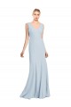 Stretch Crepe V-Neck Sleeveless Low Back Long Bridesmaid Dress / Formal Dress Kent