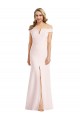 Stretch Crepe Off the Shoulder Sleeveless Long Bridesmaid Evening Dress Kent