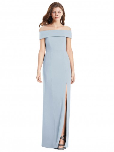 Stretch Crepe Off the Shoulder Sleeveless Trumpet Long Formal Dress / Bridesmaid Dress Kent