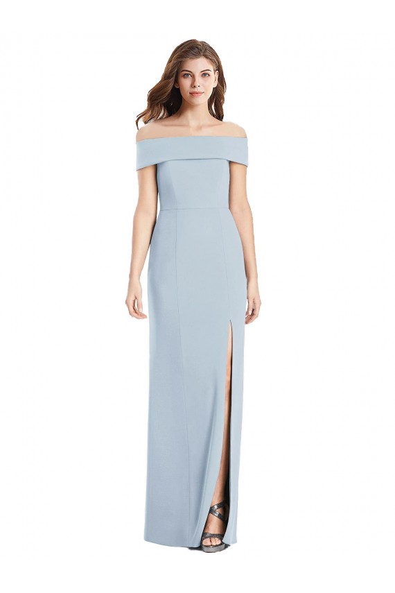 Stretch Crepe Off the Shoulder Sleeveless Trumpet Long Formal Dress / Bridesmaid Dress Kent
