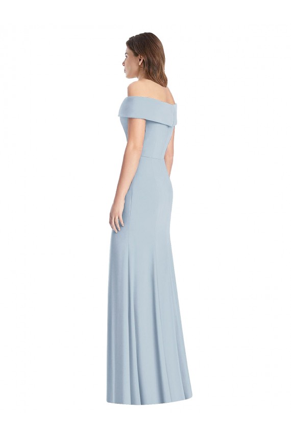 Stretch Crepe Off the Shoulder Sleeveless Trumpet Long Formal Dress / Bridesmaid Dress Kent