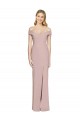 Stretch Crepe Off the Shoulder Sleeveless Open Back Long Semi Formal Evening Dress / Prom Dress / Bridesmaid Dress Kent