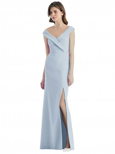 Stretch Crepe Off the Shoulder Sleeveless Long Black Tie Evening Gown / Bridesmaid Dress Kent