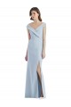 Stretch Crepe Off the Shoulder Sleeveless Long Black Tie Evening Gown / Bridesmaid Dress Kent