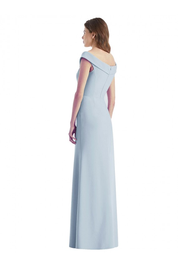 Stretch Crepe Off the Shoulder Sleeveless Long Black Tie Evening Gown / Bridesmaid Dress Kent