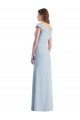 Stretch Crepe Off the Shoulder Sleeveless Long Black Tie Evening Gown / Bridesmaid Dress Kent