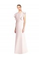 Stretch Crepe Bateau Neck Cap Sleeves Open Back Long Formal Dress / Bridesmaid Dress Kent