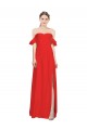 Stretch Crepe Off the Shoulder Sleeveless Red Long Formal Evening Gown / Prom Dress / Bridesmaid Dress Kent
