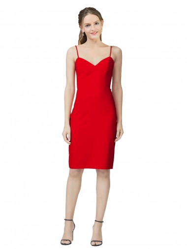 Stretch Crepe Sweetheart Sleeveless Cocktail Length Formal Evening Gown / Prom Dress / Bridesmaid Dress Kent