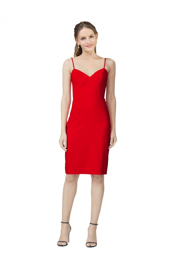 Stretch Crepe Sweetheart Sleeveless Cocktail Length Formal Evening Gown / Prom Dress / Bridesmaid Dress Kent