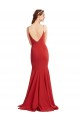 Stretch Crepe Spaghetti Straps Sleeveless Open Back Long Formal Evening Gown / Prom Dress / Bridesmaid Dress Kent