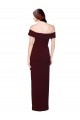 Stretch Crepe Off the Shoulder Sleeveless Low Back Long Formal Evening Gown / Prom Dress / Bridesmaid Dress Kent