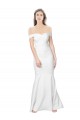 Stretch Crepe Off the Shoulder Sleeveless Low Back Long Formal Dress / Bridesmaid Dress Kent