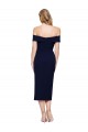 Stretch Crepe Off the Shoulder Sleeveless Midi Length Formal Evening Gown / Prom Dress / Bridesmaid Dress Kent