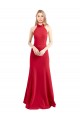 Stretch Crepe Halter Neck Sleeveless Open Back Long Formal Evening Gown / Prom Dress / Bridesmaid Dress Kent