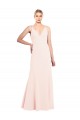 Stretch Crepe V-Neck Sleeveless V-Back Long Formal Evening Gown / Prom Dress / Bridesmaid Dress Kent