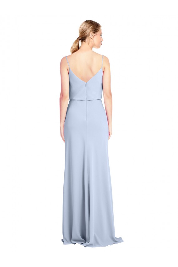 Stretch Crepe Cowl Neck Sleeveless V-Back Long Formal Dress / Bridesmaid Dress Kent