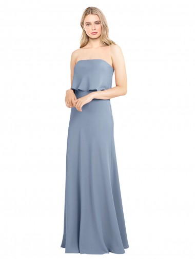 Stretch Crepe High Neck Sleeveless Long Formal Dress / Bridesmaid Dress Kent