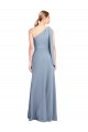 Stretch Crepe One Shoulder Flutter Sleeves Long Formal Dress / Bridesmaid Dress Kent
