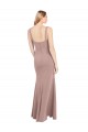 Stretch Crepe Square Neck Sleeveless Dusty Pink Long Prom Dress / Bridesmaid Dress Kent