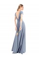 Stretch Crepe V-Neck Cap Sleeves Long Prom Dress / Bridesmaid Dress Kent