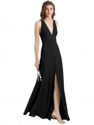 Stretch Crepe Halter Neck Sleeveless Long Formal Evening Gown / Prom Dress / Bridesmaid Dress Kent