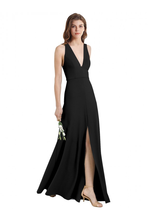 Stretch Crepe Halter Neck Sleeveless Long Formal Evening Gown / Prom Dress / Bridesmaid Dress Kent