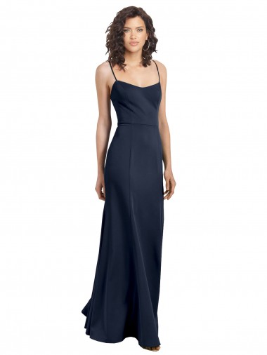 Stretch Crepe High Neck Sleeveless Low Back Long Formal Dress / Bridesmaid Dress Kent