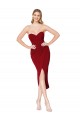 Stretch Crepe Sweetheart Sleeveless Knee Length High Low Evening Gown / Prom Dress / Bridesmaid Dress Kent