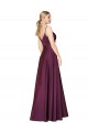 Stretch Crepe Spaghetti Straps Sleeveless V-Back Long Formal Evening Gown / Prom Dress / Bridesmaid Dress Kent