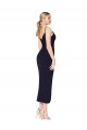 Stretch Crepe Spaghetti Straps Sleeveless V-Back Knee Length Formal Dress / Bridesmaid Dress Kent