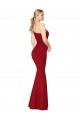 Stretch Crepe One Shoulder Sleeveless Burgundy Long Formal Evening Gown / Prom Dress / Bridesmaid Dress Kent