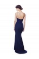 Stretch Crepe Spaghetti Straps Sleeveless Open Back Long Formal Dress / Bridesmaid Dress Kent