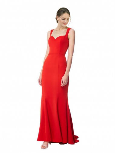 Stretch Crepe Sweetheart Sleeveless Long Formal Evening Gown / Prom Dress / Bridesmaid Dress Kent