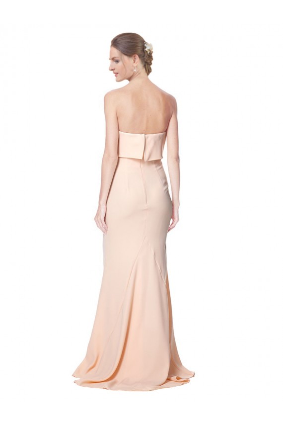 Stretch Crepe Strapless Sleeveless Long Black Tie Evening Gown / Prom Dress / Bridesmaid Dress Kent