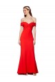 Stretch Crepe Off the Shoulder Sleeveless Long Bridesmaid Dress / Formal Dress Kent