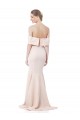 Stretch Crepe Off the Shoulder Sleeveless Nude Long Formal Evening Gown / Prom Dress / Bridesmaid Dress Kent