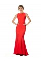 Stretch Crepe Halter Neck Sleeveless Open Back Long Bridesmaid Dress / Evening Gowns Kent