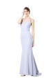 Stretch Crepe Spaghetti Straps Sleeveless Long Evening Gown / Prom Dress / Bridesmaid Dress Kent