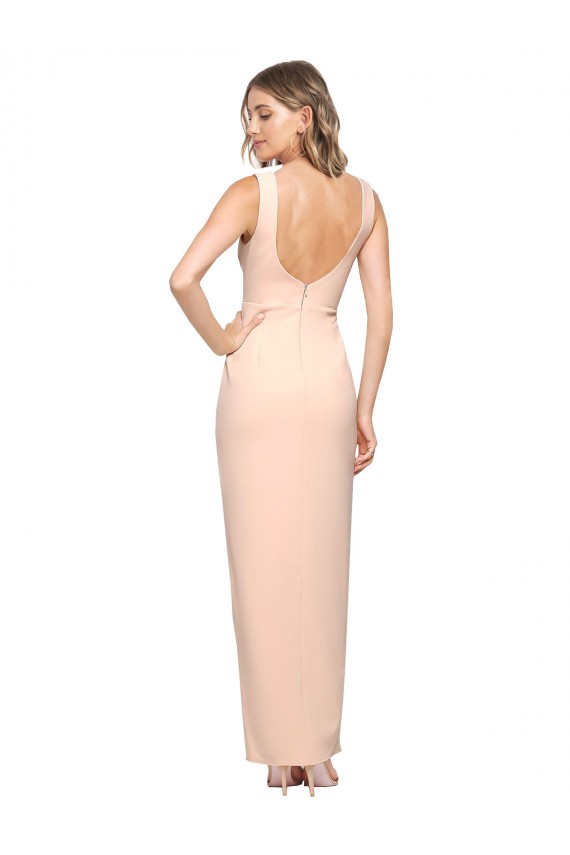 Stretch Crepe Square Neck Sleeveless Long Formal Evening Gown / Prom Dress / Bridesmaid Dress Kent