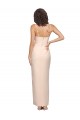 Stretch Crepe Strapless Sleeveless Low Back Nude Long Semi Formal Evening Dress / Prom Dress / Bridesmaid Dress Kent