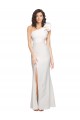 Stretch Crepe One Shoulder Sleeveless Ivory Long Formal Evening Gown / Prom Dress / Bridesmaid Dress Kent