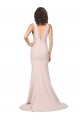 Stretch Crepe V-Neck Sleeveless V-Back Sweep Train Black Tie Evening Gown / Prom Dress / Bridesmaid Dress Kent